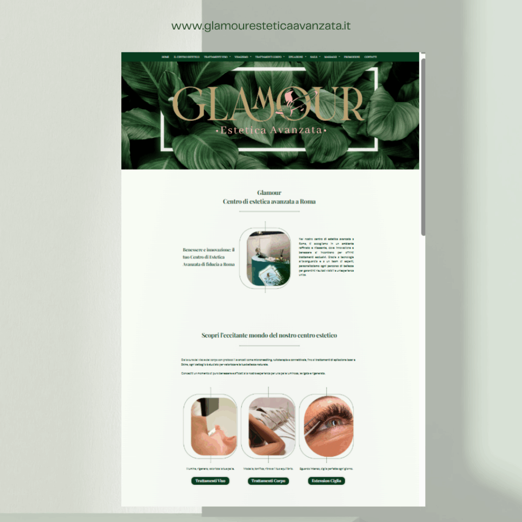 Siti web professionali per centri estetici e saloni di bellezza a Roma